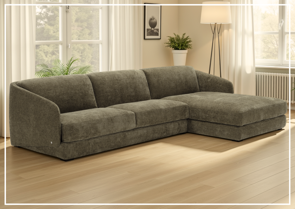 Klaussner Italia Cantico Sleeper with Chaise-Sofabed
