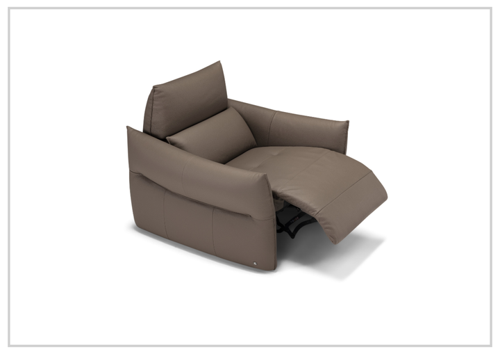 Klaussner Italia Lumera Leather Power Recliner Chair with Adjustable Headrest-Sofabed