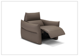 Klaussner Italia Lumera Leather Power Recliner Chair with Adjustable Headrest-Sofabed