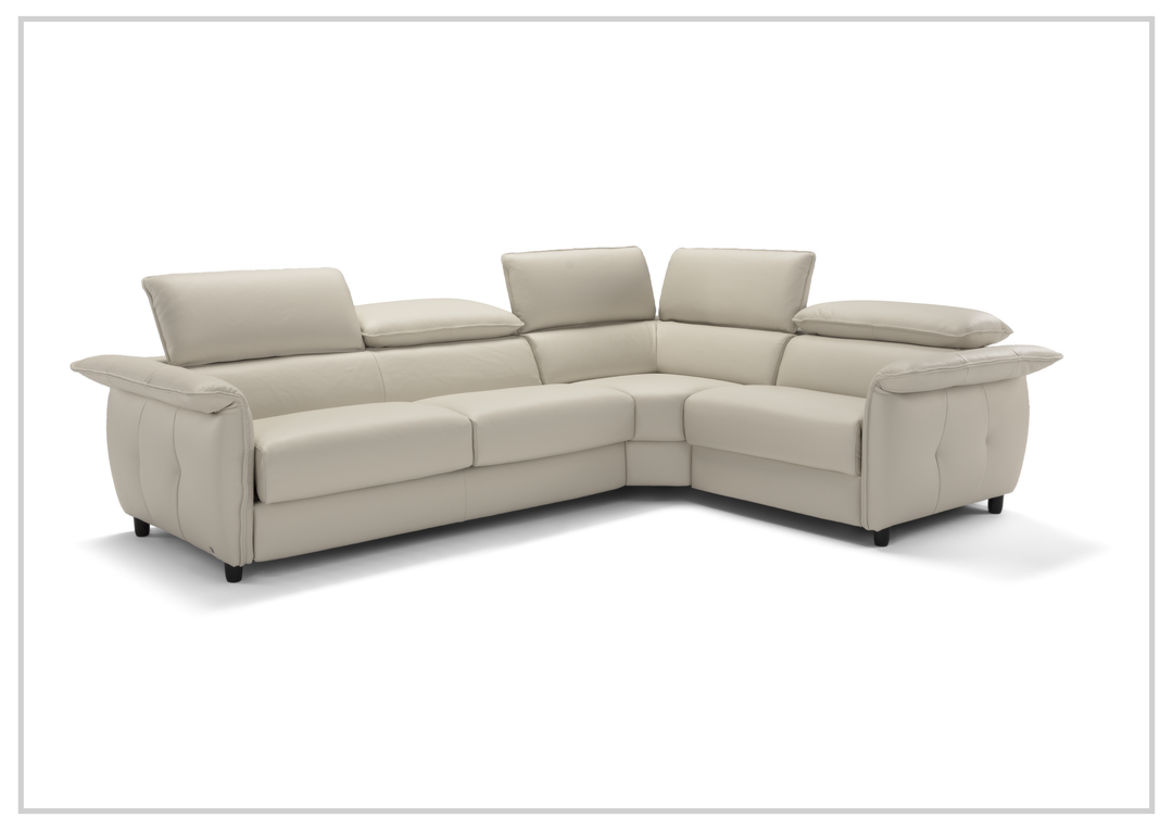 Klaussner Italia Morenza Leather Sectional Sleeper Sofa