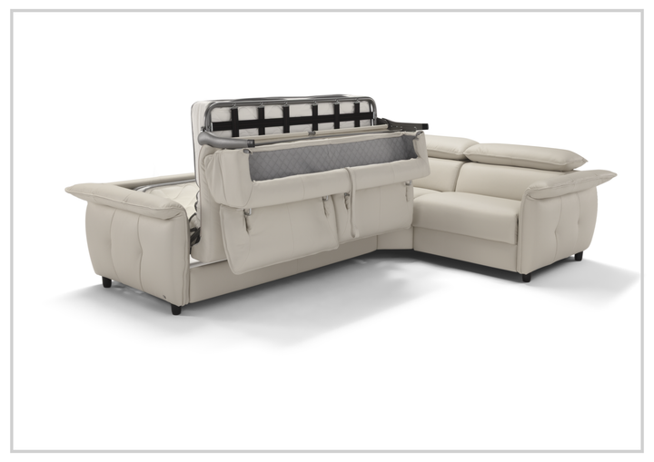 Klaussner Italia Morenza Leather Sectional Sleeper Sofa