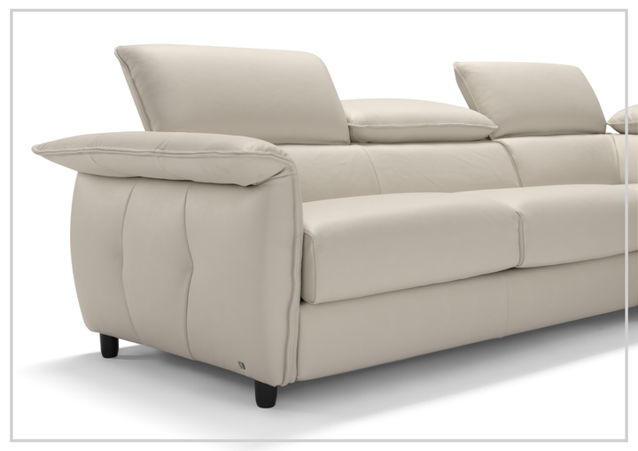Klaussner Italia Morenza Leather Sectional Sleeper Sofa