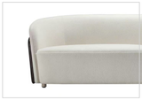 Klaussner Ivano 4-Seater Fabric Sofa with Golden Macassar Veneer Base - SOFABED
