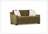 Klaussner Kavon Fabric Sofa with Slope Arms in Olive Green-Sofabed