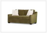 Klaussner Kavon Fabric Sofa with Slope Arms in Olive Green-Sofabed
