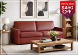 Klaussner Leon Leather Queen Sleeper Sofa