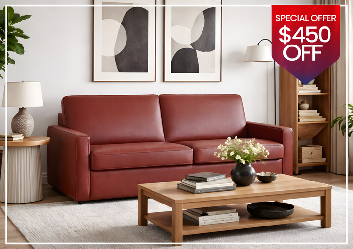 Klaussner Leon Leather Queen Sleeper Sofa