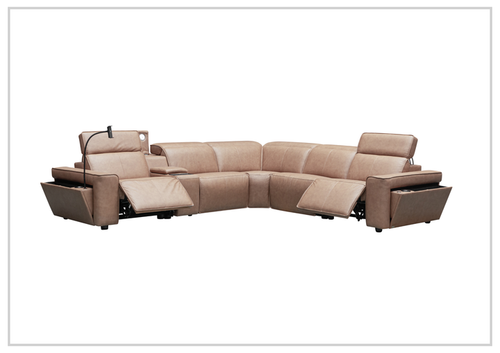 Klaussner Lorenzo 6 Pieces Power Recliner Sectional Sofa