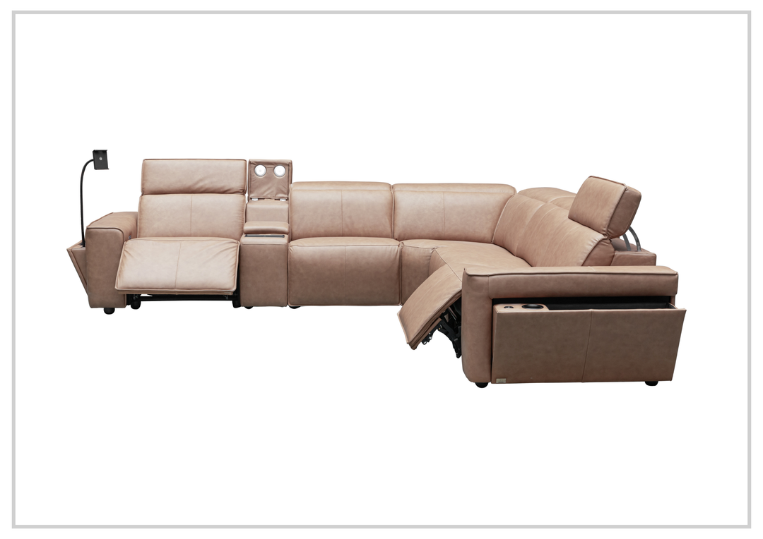 Klaussner Lorenzo 6 Pieces Power Recliner Sectional Sofa