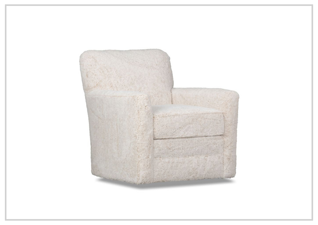 Klaussner Marlow Fabric Swivel Accent Chair with Track Arms-Sofabed