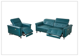 Klaussner Oliviana Green Leather Power Motion Recliner Living Room Sofa Set