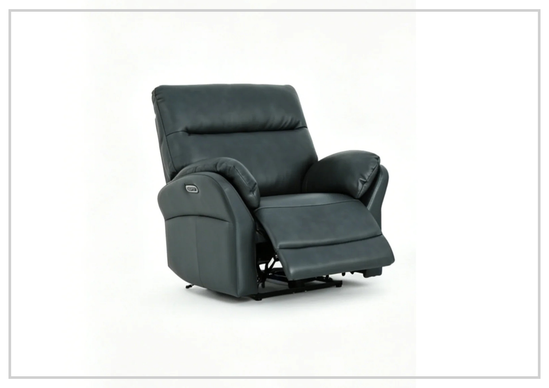 Klaussner Riverton Leather Reclining Chair with USB Port