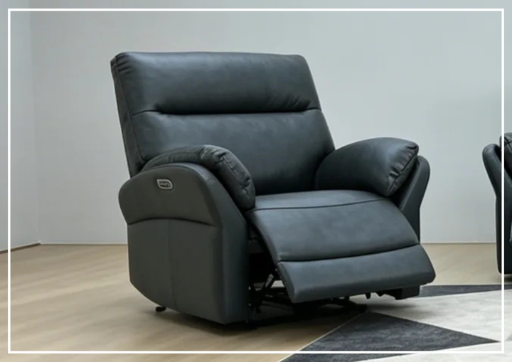 Klaussner Riverton Leather Reclining Chair with USB Port