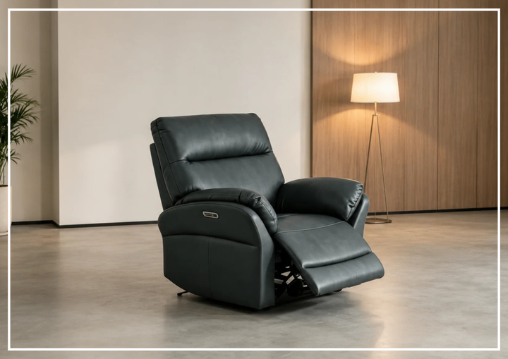 Klaussner Riverton Leather Reclining Chair with USB Port