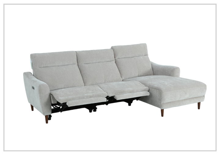 Klaussner Varenna Fabric Power Recliner Sectional Sofa with Chaise-Sofabed