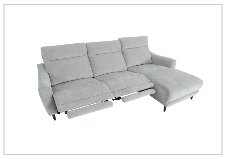 Klaussner Varenna Fabric Power Recliner Sectional Sofa with Chaise-Sofabed