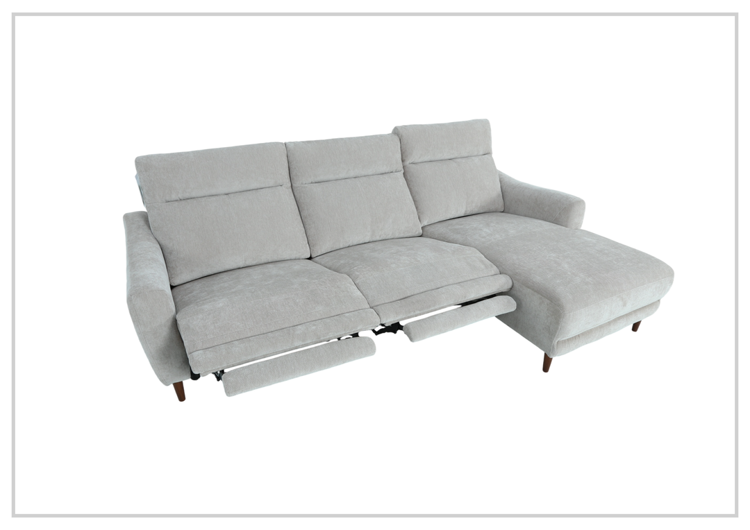 Klaussner Varenna Fabric Power Recliner Sectional Sofa with Chaise-Sofabed