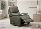 Klaussner Rosen Leather Swivel Glider Recliner Chair - SOFABED