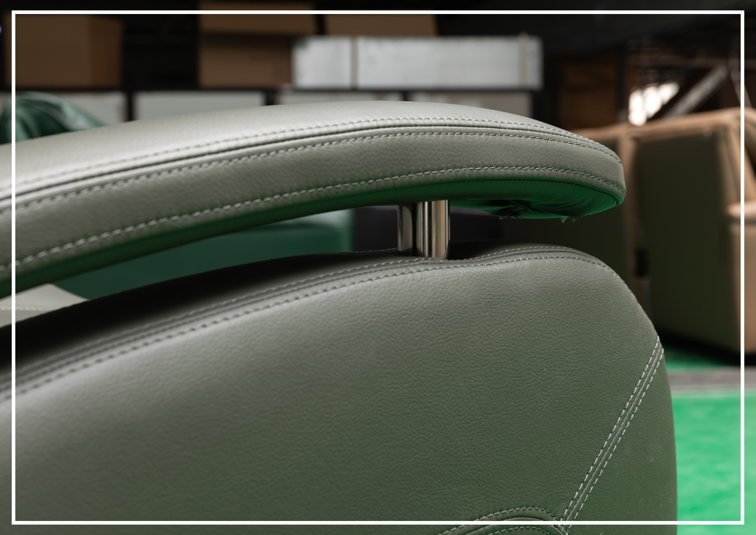 Klaussner Rosen Leather Swivel Glider Recliner Chair - SOFABED