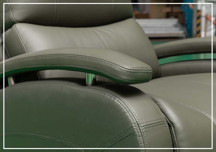 Klaussner Rosen Leather Swivel Glider Recliner Chair - SOFABED