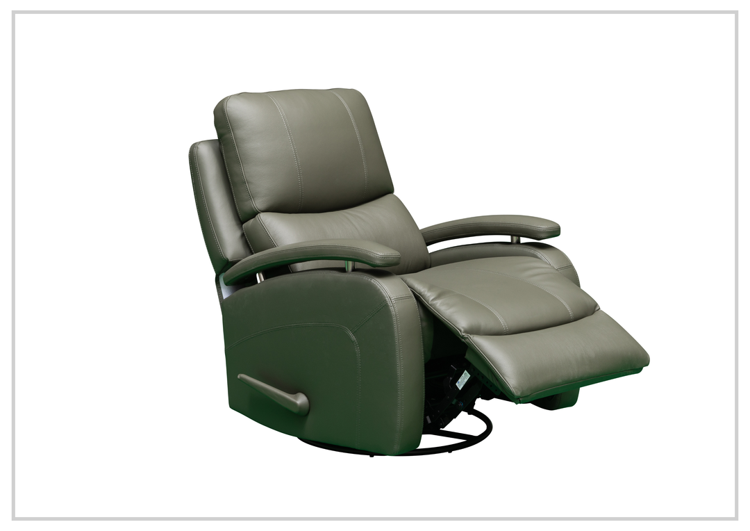 Klaussner Rosen Leather Swivel Glider Recliner Chair - SOFABED