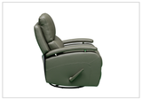 Klaussner Rosen Leather Swivel Glider Recliner Chair - SOFABED