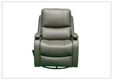 Klaussner Rosen Leather Swivel Glider Recliner Chair - SOFABED