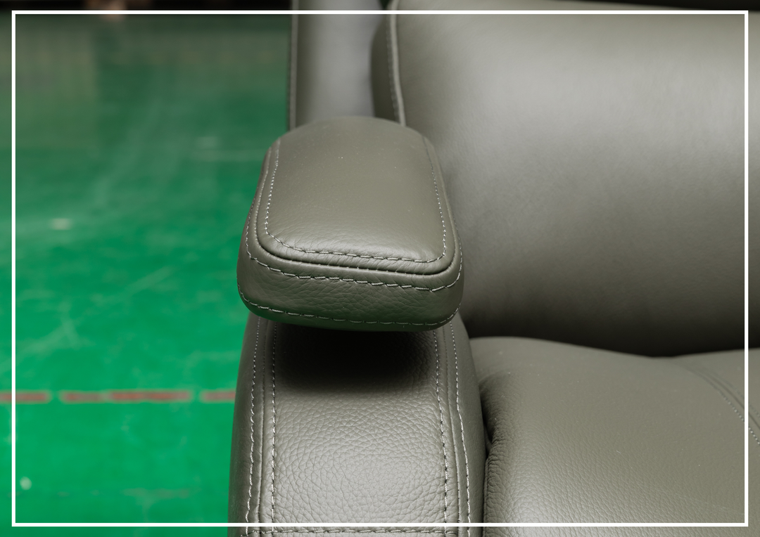 Klaussner Rosen Leather Swivel Glider Recliner Chair - SOFABED