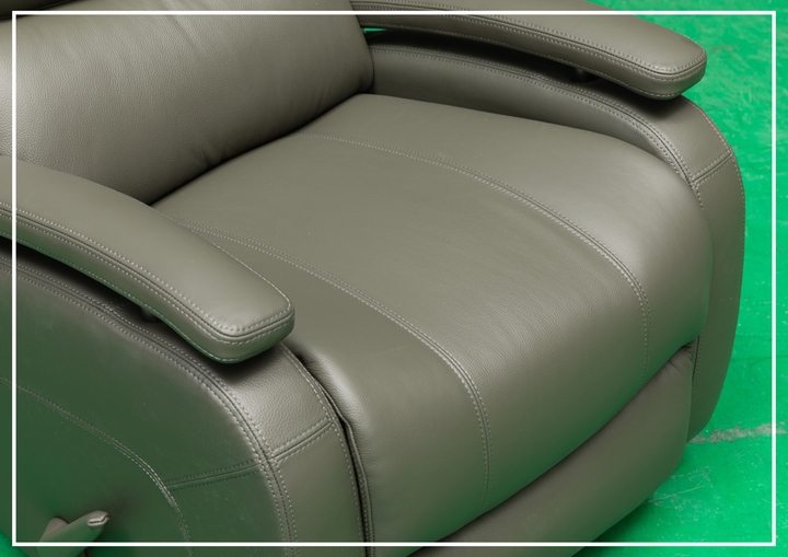 Klaussner Rosen Leather Swivel Glider Recliner Chair - SOFABED