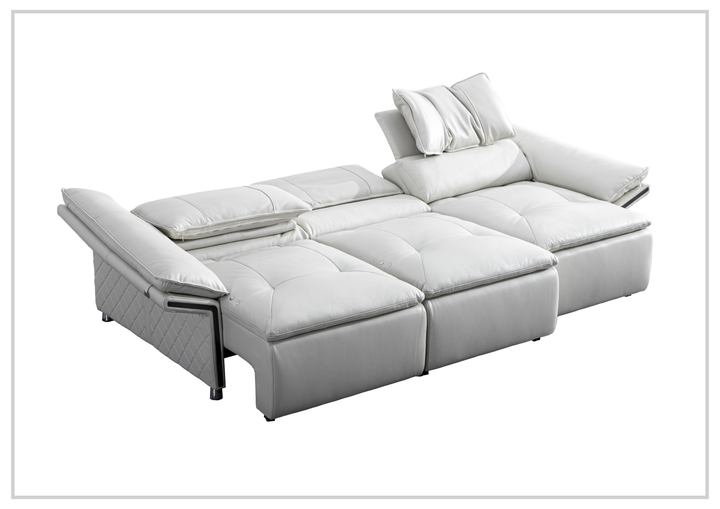 Gio Italia Bugatti Electric Power Lounge Sleeper Sofa With Power Function-Sofabed