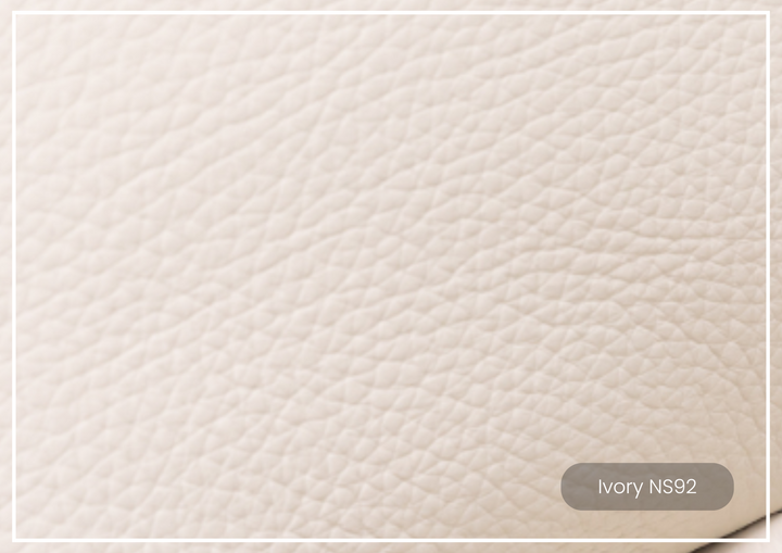 Klaussner Viana Leather Ivory Accent Chair with Feather-filled back cushion-Sofabed