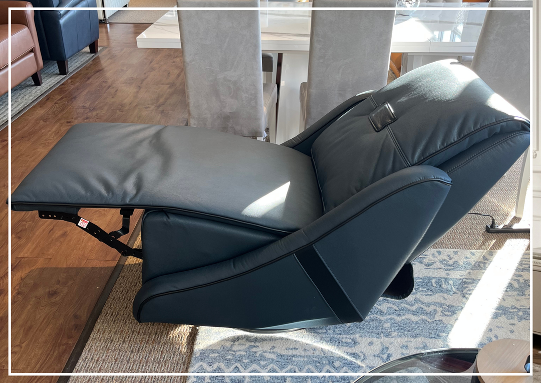 Klaussner Solenne Leather Recliner Chair with Integrated Swivel and Rocking Base-Sofabed