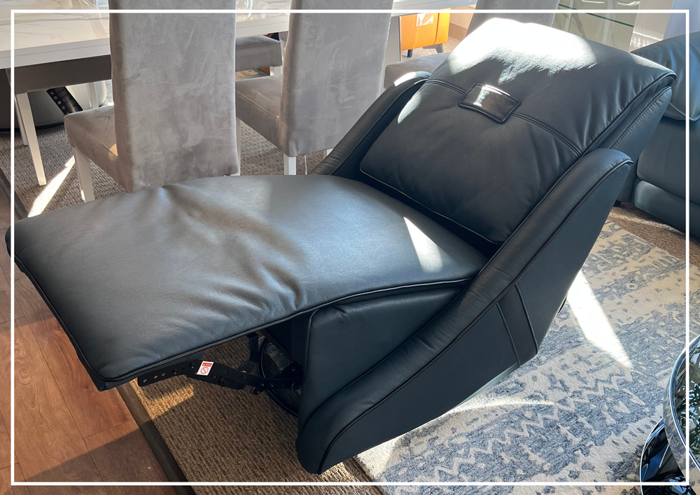 Klaussner Solenne Leather Recliner Chair with Integrated Swivel and Rocking Base-Sofabed