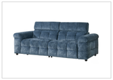 Klaussner Sovix Navy Blue Power Reclining Fabric 3 Piece Sofa Set-Sofabed 