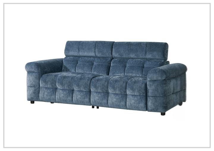Klaussner Sovix Navy Blue Power Reclining Fabric 3 Piece Sofa Set-Sofabed 