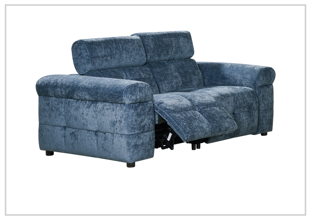 Klaussner Sovix Navy Blue Power Reclining Fabric 3 Piece Sofa Set-Sofabed 