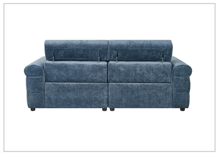 Klaussner Sovix Navy Blue Power Reclining Fabric 3 Piece Sofa Set-Sofabed 