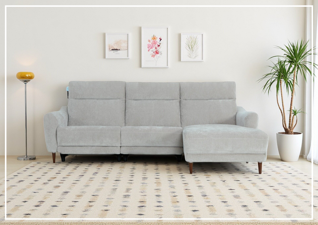 Klaussner Varenna Fabric Power Recliner Sectional Sofa with Chaise-Sofabed