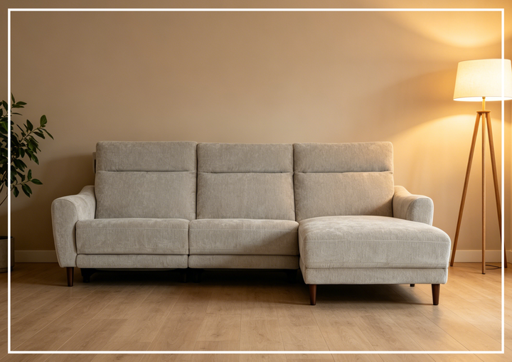 Klaussner Varenna Fabric Power Recliner Sectional Sofa with Chaise-Sofabed