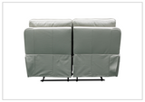 Klaussner Venezia Leather White Recliner Loveseat-SOFABED