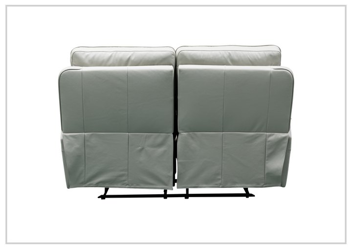 Klaussner Venezia Leather White Recliner Loveseat-SOFABED