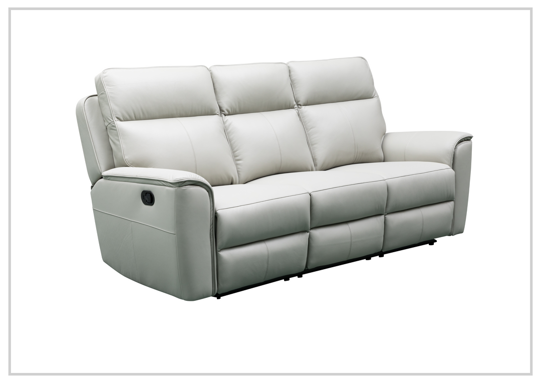 Klaussner Venezia Leather White Recliner Sofa-SOFABED
