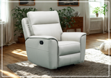 Klaussner Venza Leather White Recliner Chair-SOFABED