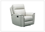 Klaussner Venza Leather White Recliner Chair-SOFABED