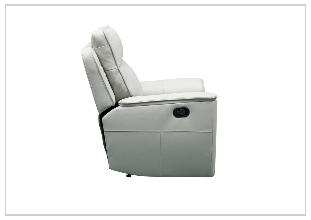 Klaussner Venza Leather White Recliner Chair-SOFABED