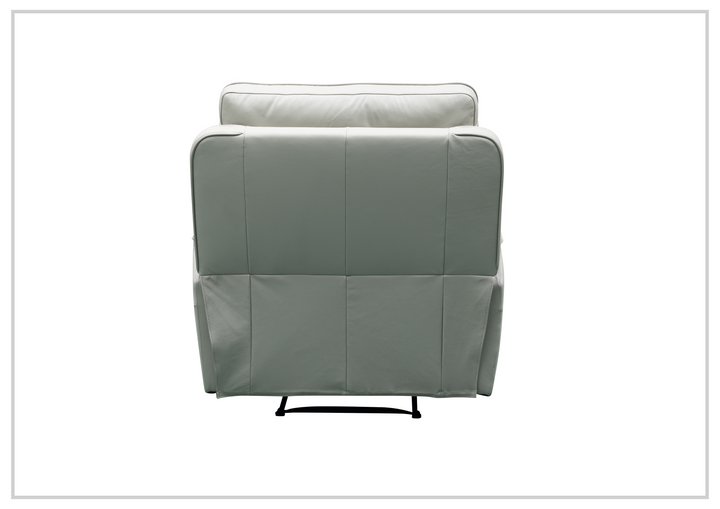 Klaussner Venza Leather White Recliner Chair-SOFABED