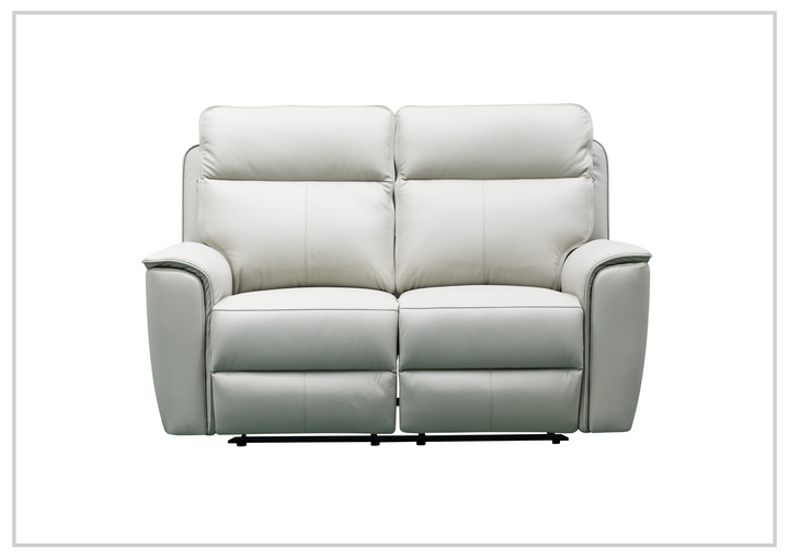 Klaussner Venza Leather White Recliner Loveseat-SOFABED