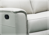 Klaussner Venza Leather White Recliner Loveseat-SOFABED
