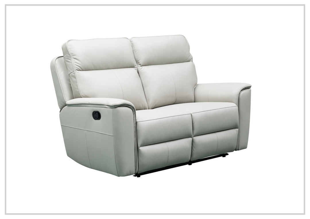 Klaussner Venza Leather White Recliner Loveseat-SOFABED