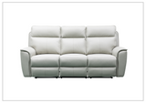Klaussner Venza Leather White Recliner Sofa-SOFABED